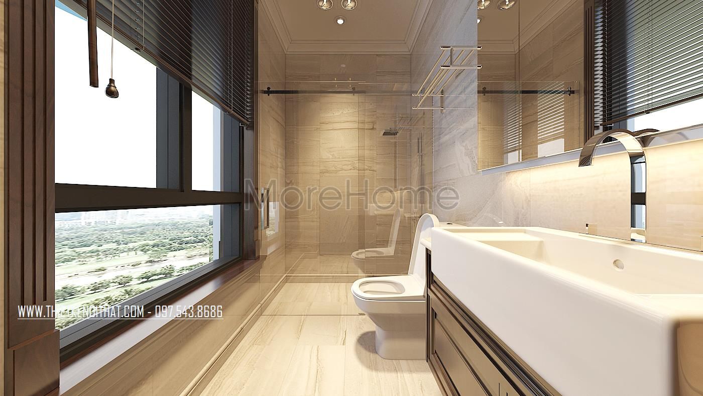 Thiết kế nội thất phòng tắm biệt thự liền kề Vinhomes GreenBay